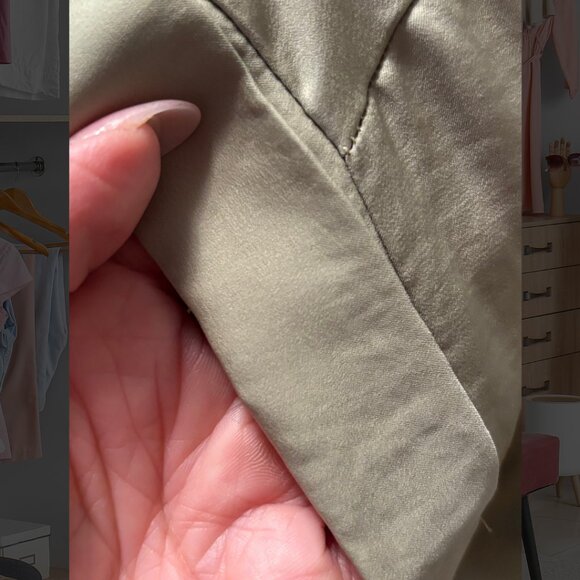 Light Green Silk Shirt dress - Picture 4 of 8